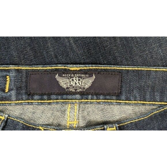 Rock & Republic Womens Size 26 Low Rise Straight Leg Berlin Denim Jeans - Picture 7 of 9
